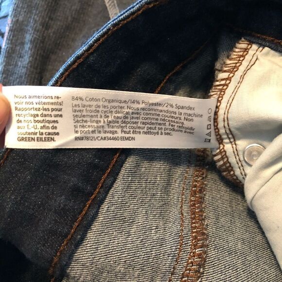 Eileen Fisher dark wash skinny jeans‎ - Picture 5 of 9